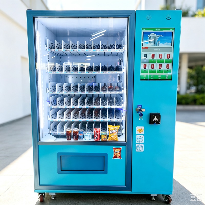Vending Machine Qr Code - Snack-Verkaufsautomat mit Touchscreen, QR-Code-Zahlung, Automatischer Snack-Verkaufsautomat,